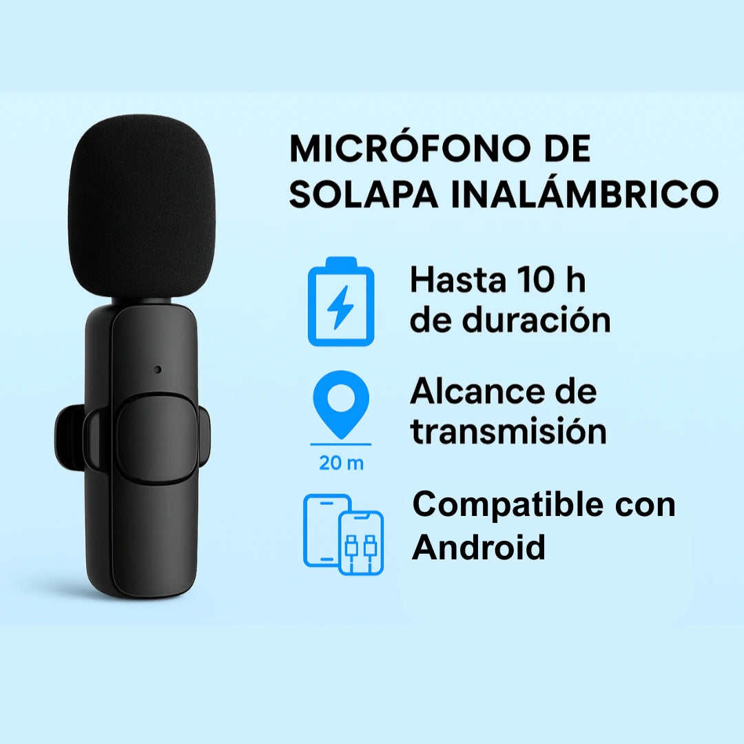 Micrófono Inalámbrico De Solapa para Android